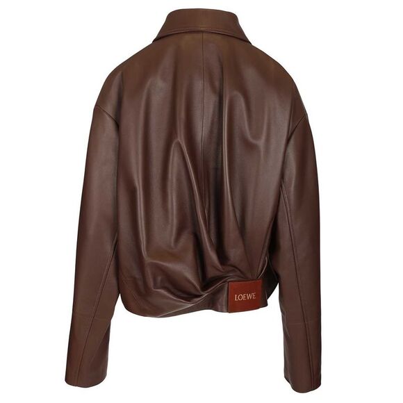 Loewe Women Draped Jacket In Calfskin Nappa - Picture 2 of 6